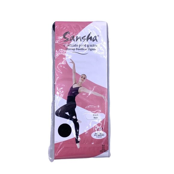 New Sansha Stirrup Black Child’s M/L Tights Pack of 3, T91 Dance Jazz Lyrical - Picture 3 of 10